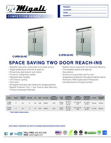 Spec Sheet Document