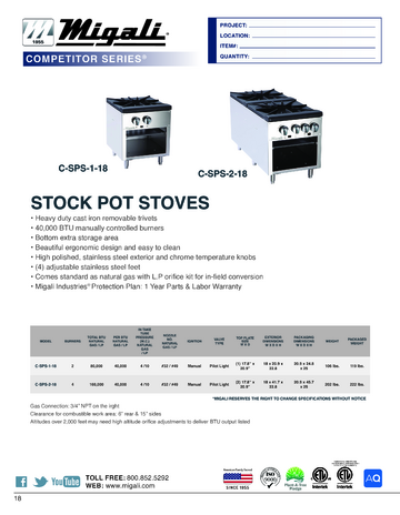 Spec Sheet Document