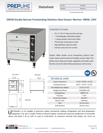Spec Sheet Document