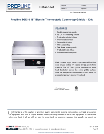 Spec Sheet Document