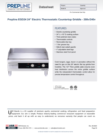 Spec Sheet Document