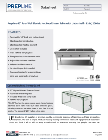 Spec Sheet Document