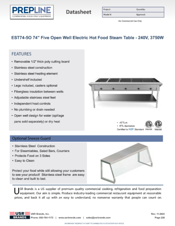 Spec Sheet Document
