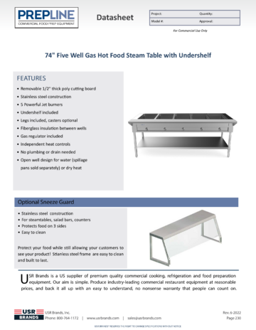 Spec Sheet Document