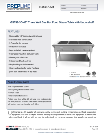 Spec Sheet Document
