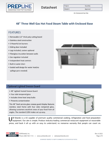 Spec Sheet Document