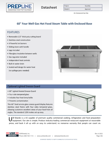 Spec Sheet Document
