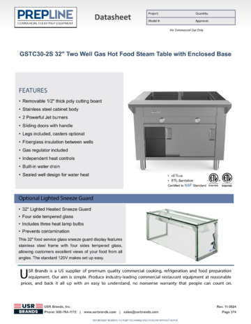 Spec Sheet Document