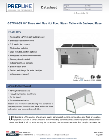 Spec Sheet Document