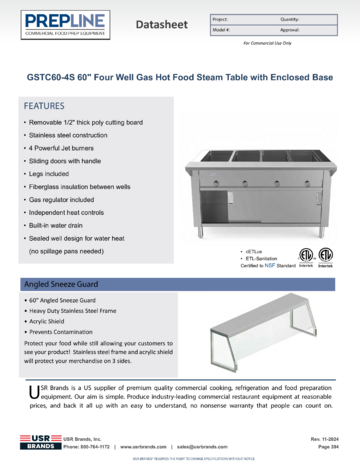 Spec Sheet Document