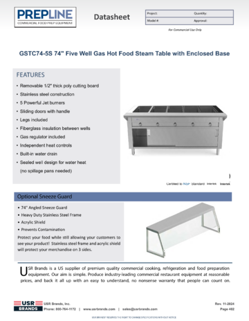Spec Sheet Document