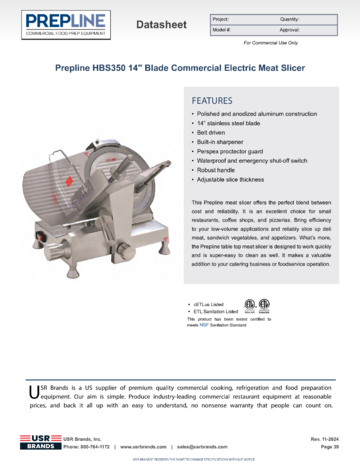 Spec Sheet Document
