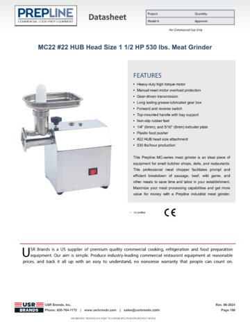 Spec Sheet Document