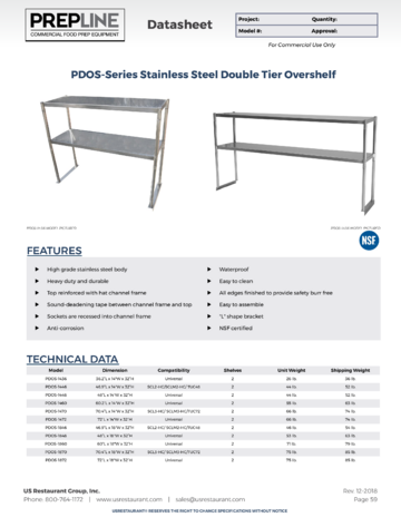Spec Sheet Document