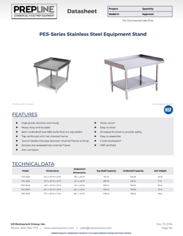 Spec Sheet Document