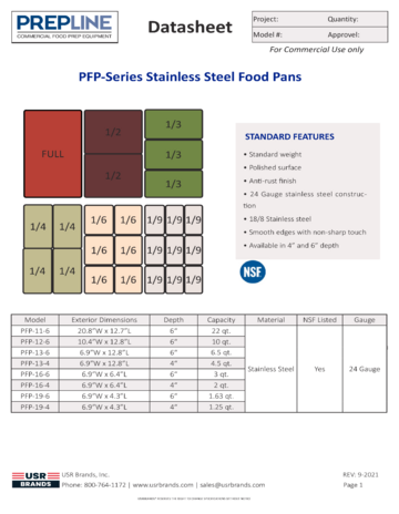 Spec Sheet Document