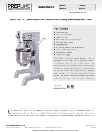 Spec Sheet Document