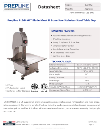 Spec Sheet Document