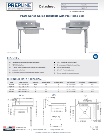 Spec Sheet Document