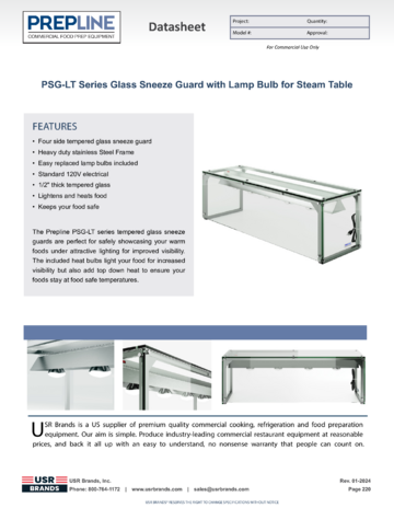 Spec Sheet Document