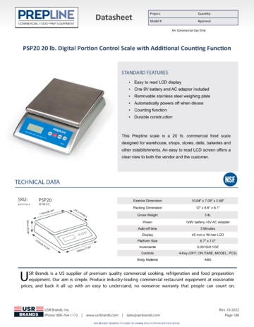Spec Sheet Document