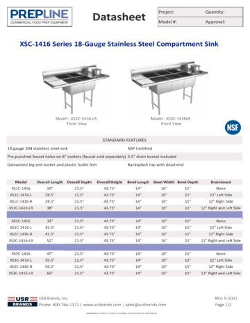 Spec Sheet Document