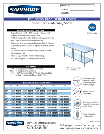 Spec Sheet Document