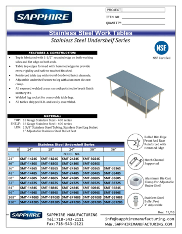 Spec Sheet Document