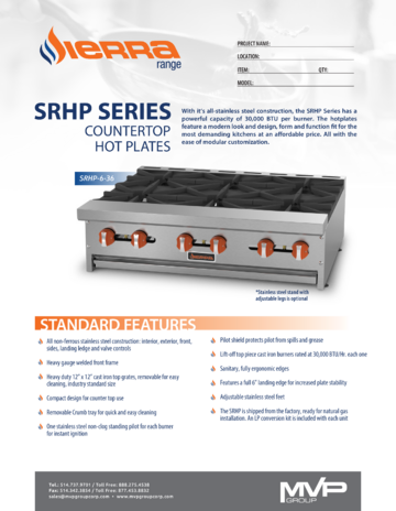 Spec Sheet Document
