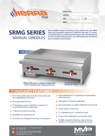 Spec Sheet Document