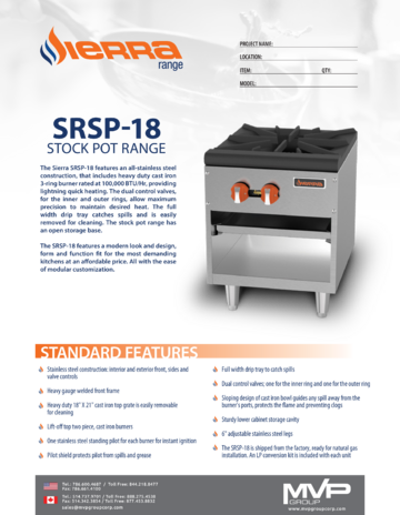 Spec Sheet Document