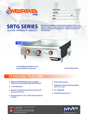 Spec Sheet Document