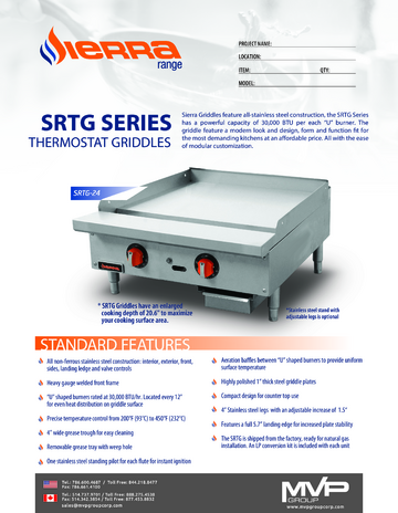 Spec Sheet Document