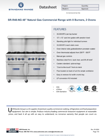 Spec Sheet Document