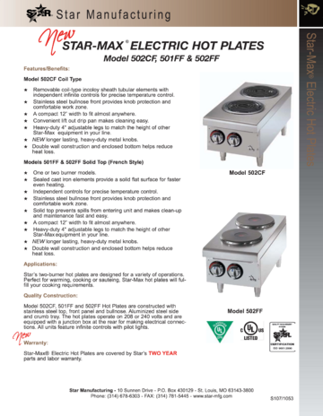 Spec Sheet Document