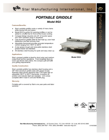 Spec Sheet Document