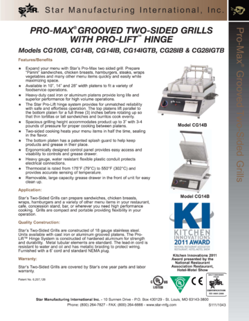 Spec Sheet Document