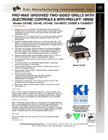 Spec Sheet Document