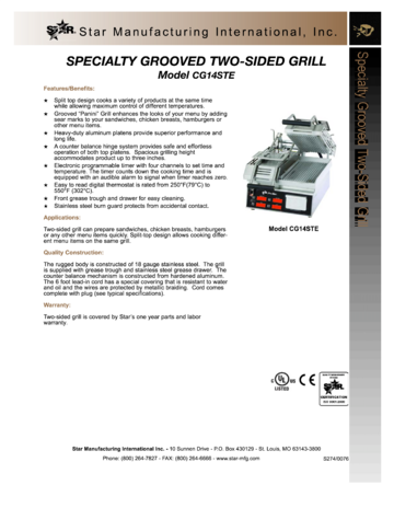 Spec Sheet Document