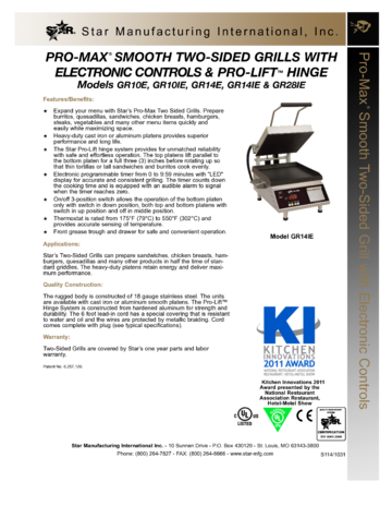 Spec Sheet Document