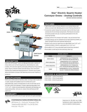 Spec Sheet Document