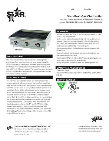 Spec Sheet Document