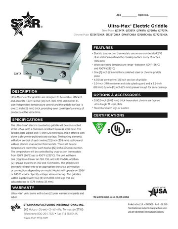 Spec Sheet Document
