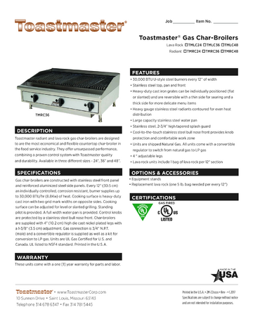 Spec Sheet Document