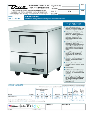 Spec Sheet Document