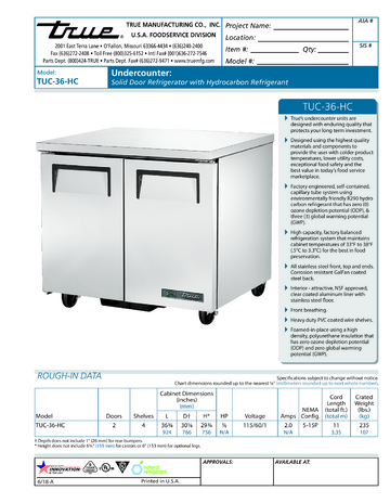 Spec Sheet Document