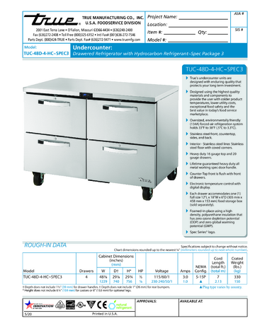 Spec Sheet Document
