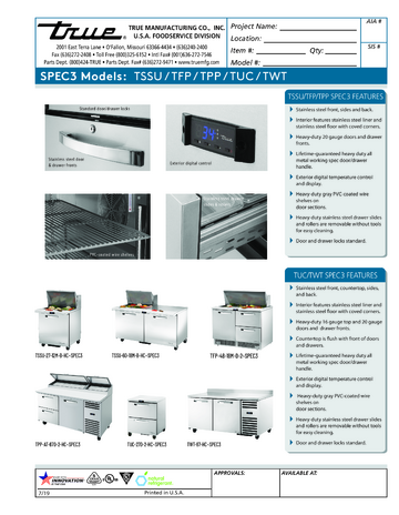 Spec Sheet Document