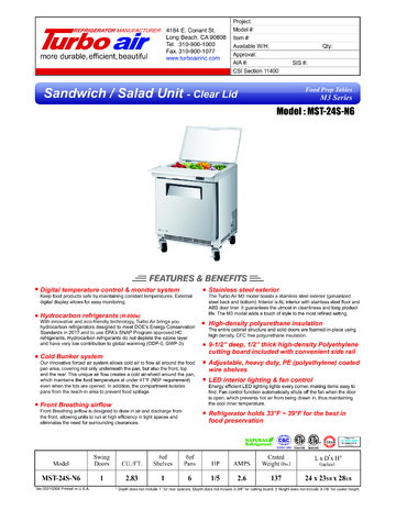 Spec Sheet Document