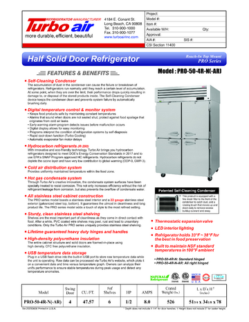 Spec Sheet Document